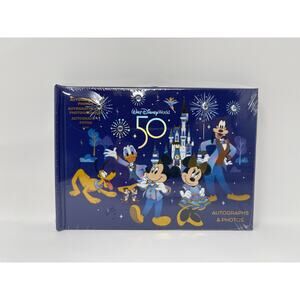 Disney Autograph Book  50th Anniversary with  Disney Parks NEW